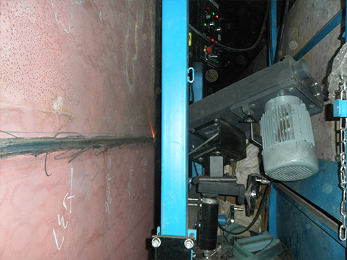 储罐环缝焊缝余高打磨机